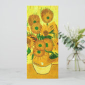 Van Gogh Sunflowers Einladung (Stehend Vorderseite)