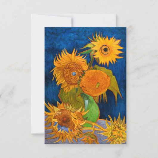 Van Gogh Sunflowers Einladung (Vorderseite)