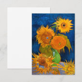 Van Gogh Sunflowers Einladung (Vorne/Hinten)