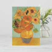Van Gogh Sunflowers Einladung Hochzeit (Stehend Vorderseite)