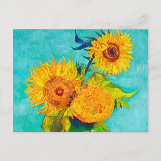 Van Gogh Sunflowers Einladungspostkarte (Vorderseite)