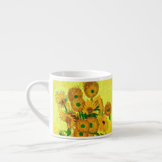 Van Gogh Sunflowers Espressotasse (Links)