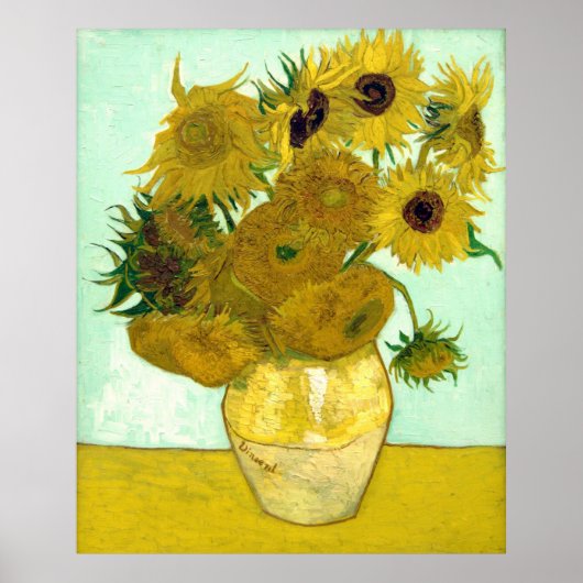 Van Gogh Sunflowers (F456) Vintag Fine Art Poster (Vorne)