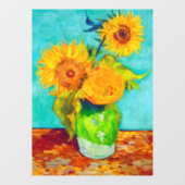 Van Gogh Sunflowers Fensteraufkleber (Blatt)
