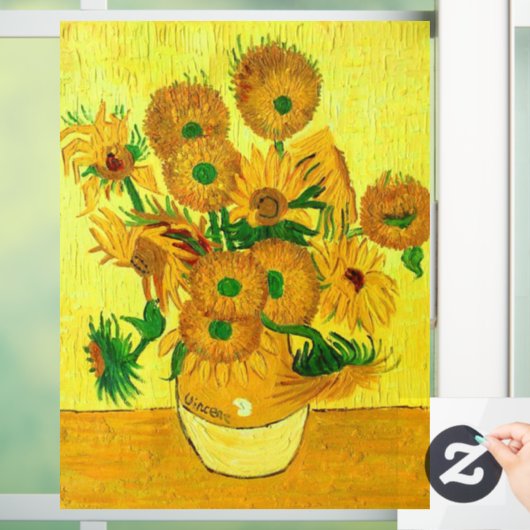 Van Gogh Sunflowers Fensteraufkleber (Zuhause)