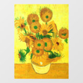 Van Gogh Sunflowers Fensteraufkleber (Blatt)