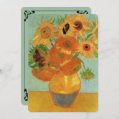 Van Gogh Sunflowers Fine Art Wedding Einladung (Vorne/Hinten)