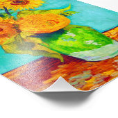 Van Gogh Sunflowers Fotodruck (Ecke)