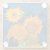 Van Gogh Sunflowers Glasuntersetzer (Rückseite)