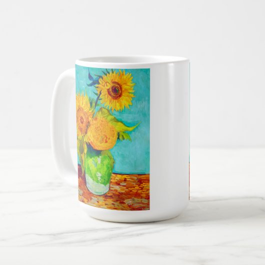 Van Gogh Sunflowers Kaffeetasse (Vorderseite Links)