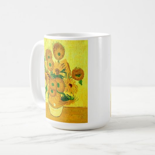 Van Gogh Sunflowers Kaffeetasse (Vorderseite Links)