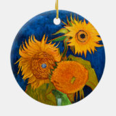 Van Gogh Sunflowers Keramik Ornament (Hinten)