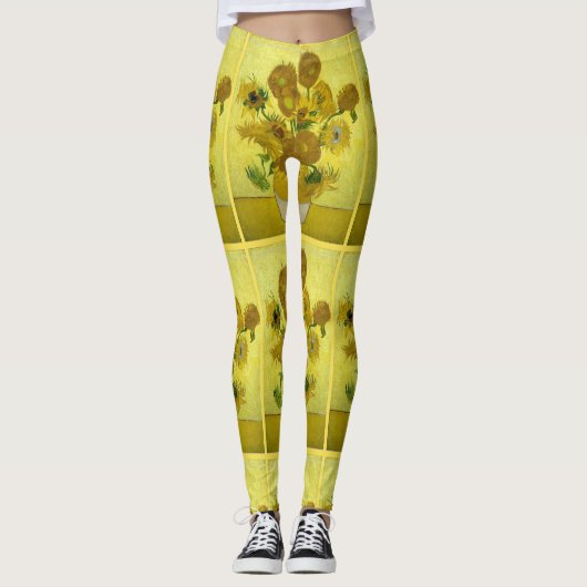 Van Gogh Sunflowers Leggings (Vorderseite)