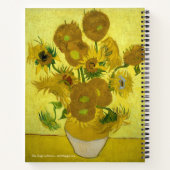 Van Gogh Sunflowers Notebook Notizblock (Rückseite)
