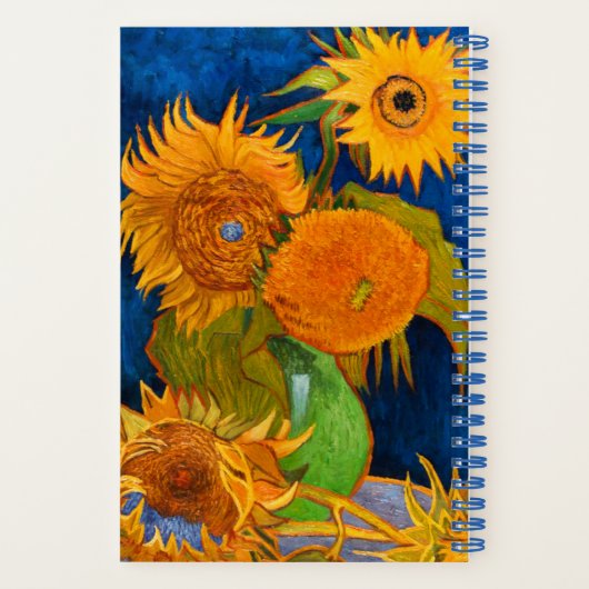 Van Gogh Sunflowers Notizblock (Rückseite)