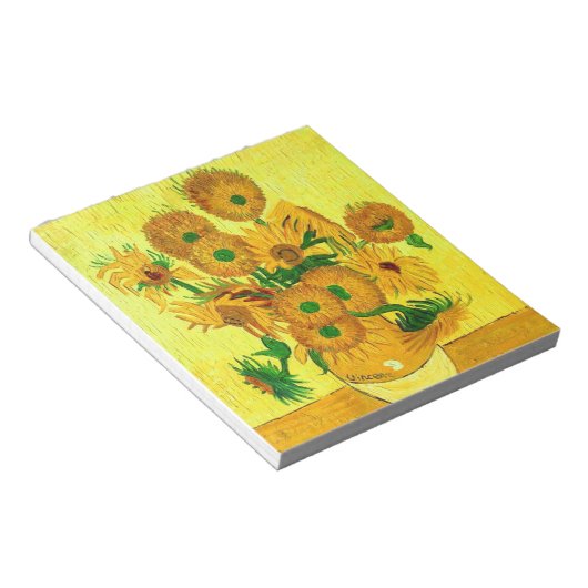 Van Gogh Sunflowers Notizblock (angewinkelt)