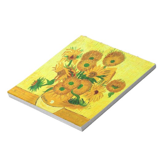 Van Gogh Sunflowers Notizblock (Rotiert)