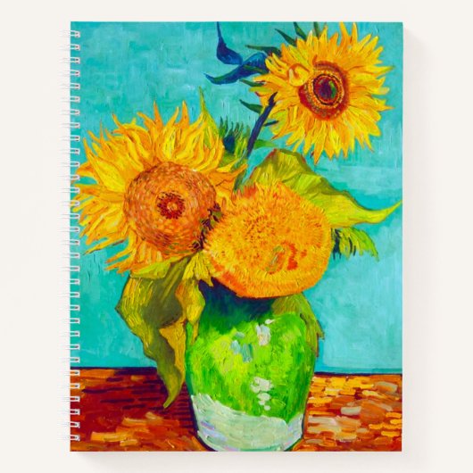 Van Gogh Sunflowers Notizblock (Vorderseite)