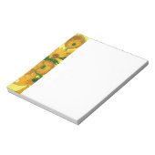 Van Gogh Sunflowers Notizblock (Rotiert)