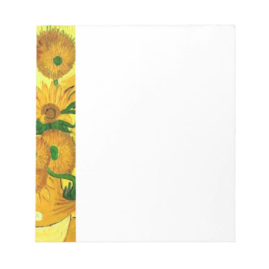 Van Gogh Sunflowers Notizblock (Vorderseite)