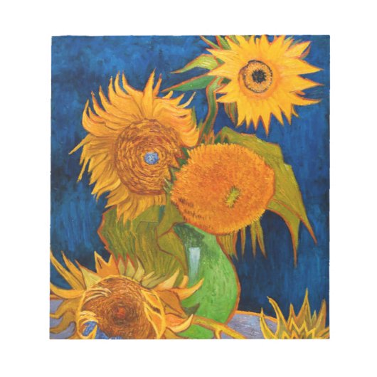 Van Gogh Sunflowers Notizblock (Vorderseite)