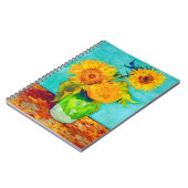 Van Gogh Sunflowers Notizblock (Linke Seite)
