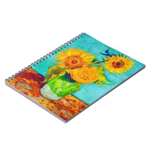 Van Gogh Sunflowers Notizblock (Linke Seite)