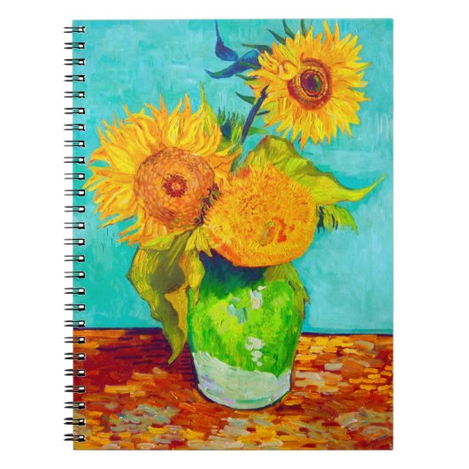 Van Gogh Sunflowers Notizblock (Vorderseite)