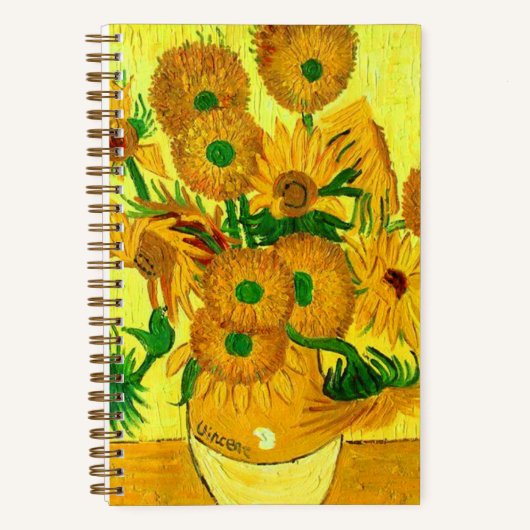 Van Gogh Sunflowers Notizblock (Vorderseite)