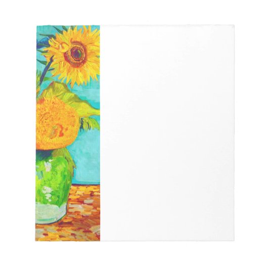Van Gogh Sunflowers Notizblock (Vorderseite)