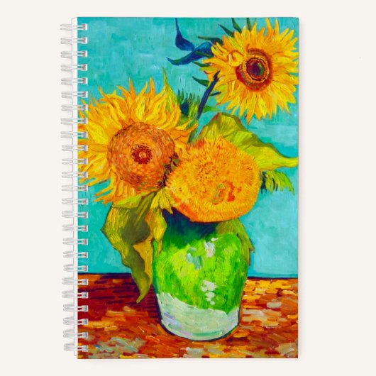 Van Gogh Sunflowers Notizblock (Vorderseite)