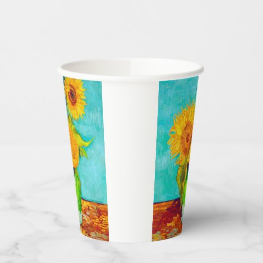 Van Gogh Sunflowers Pappbecher (Links)