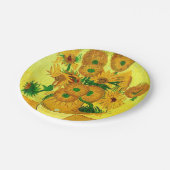 Van Gogh Sunflowers Pappteller (Schrägansicht)