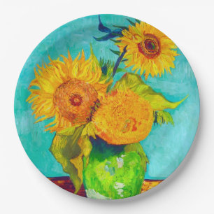 Van Gogh Sunflowers  Pappteller