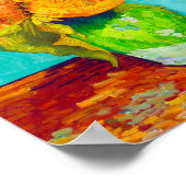 Van Gogh Sunflowers Poster (Ecke)