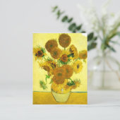 Van Gogh Sunflowers Postkarte (Stehend Vorderseite)