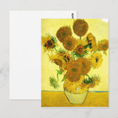 Van Gogh Sunflowers Postkarte (Vorne/Hinten)