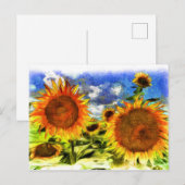 Van Gogh Sunflowers Postkarte (Vorne/Hinten)