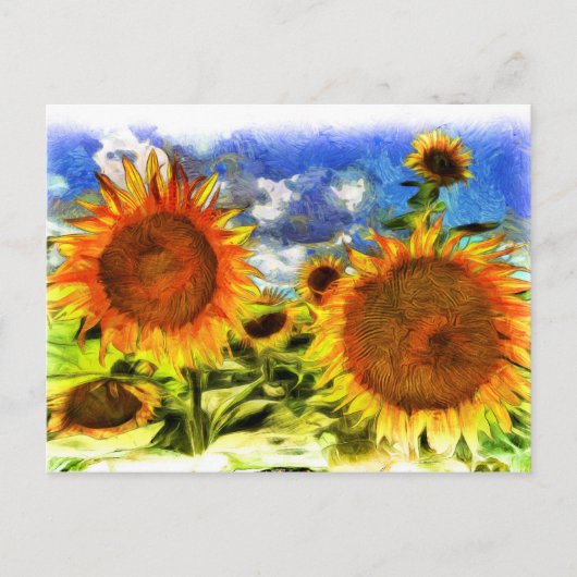 Van Gogh Sunflowers Postkarte (Vorderseite)