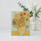 Van Gogh Sunflowers Postkarte (Stehend Vorderseite)
