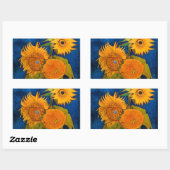Van Gogh Sunflowers Rechteckiger Aufkleber (Blatt)