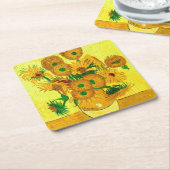 Van Gogh Sunflowers Rechteckiger Pappuntersetzer (angewinkelt)