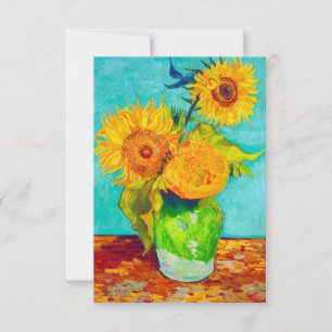 Van Gogh Sunflowers RSVP Karte