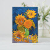 Van Gogh Sunflowers RSVP Karte (Stehend Vorderseite)