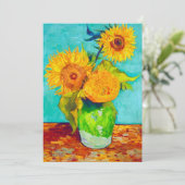 Van Gogh Sunflowers  Save The Date (Stehend Vorderseite)