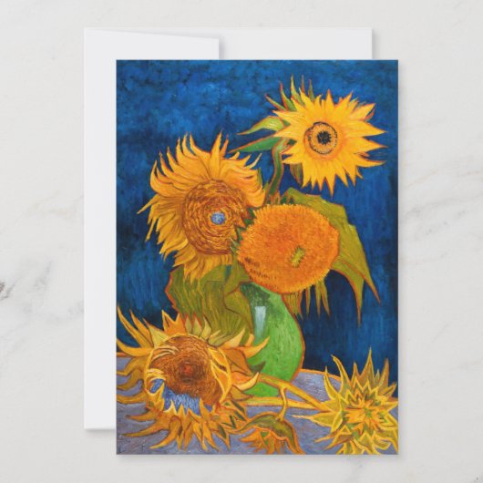Van Gogh Sunflowers Save The Date (Vorderseite)