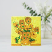 Van Gogh Sunflowers Save The Date (Stehend Vorderseite)