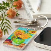 Van Gogh Sunflowers Schlüsselanhänger (Vorderseite rechts)