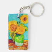 Van Gogh Sunflowers Schlüsselanhänger (Rückseite)