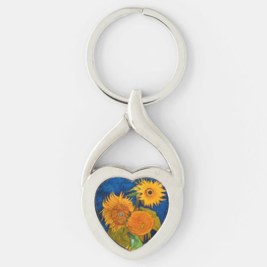 Van Gogh Sunflowers Schlüsselanhänger (Vorderseite)